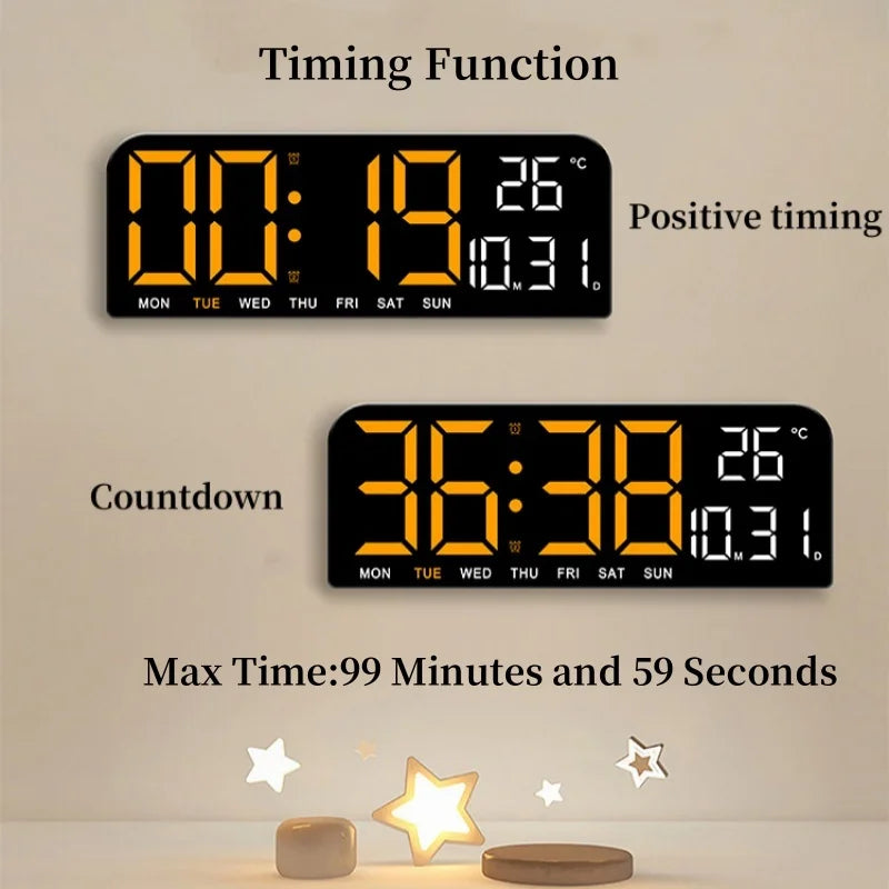9 Inch Large Digital Wall Clock Light-sensing