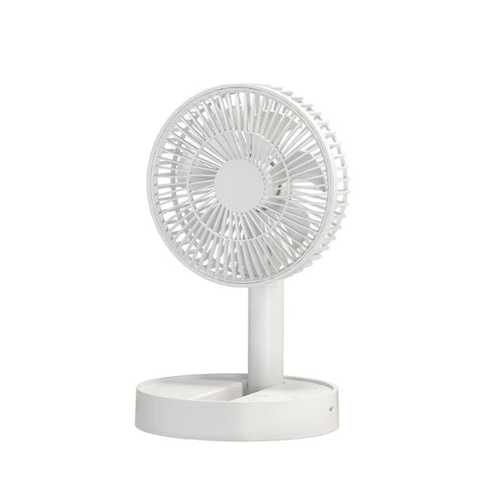 USB Foldable Fan with 4 Speeds ＆ Timing,Battery Operated Mini Fan