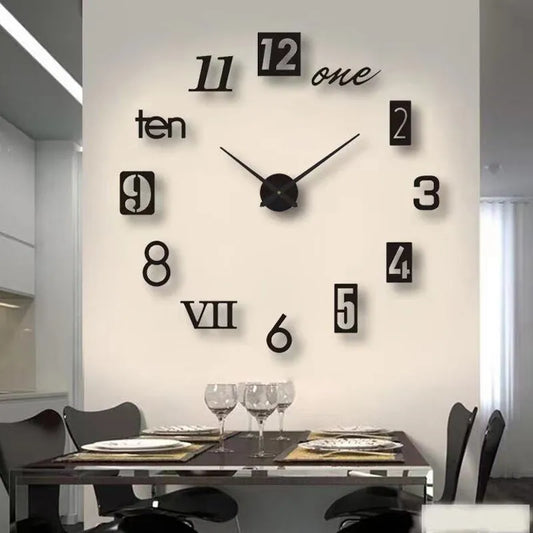2022 New 3D Roman Numeral Acrylic Mirror Wall Clock