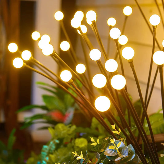 8 LED Solar Garden Lights Powered Firefly Lights Outdoor Waterproof