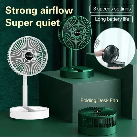 USB Foldable Fan with 3 Speeds Mini Fan for Bedroom Indoor or Outdoor