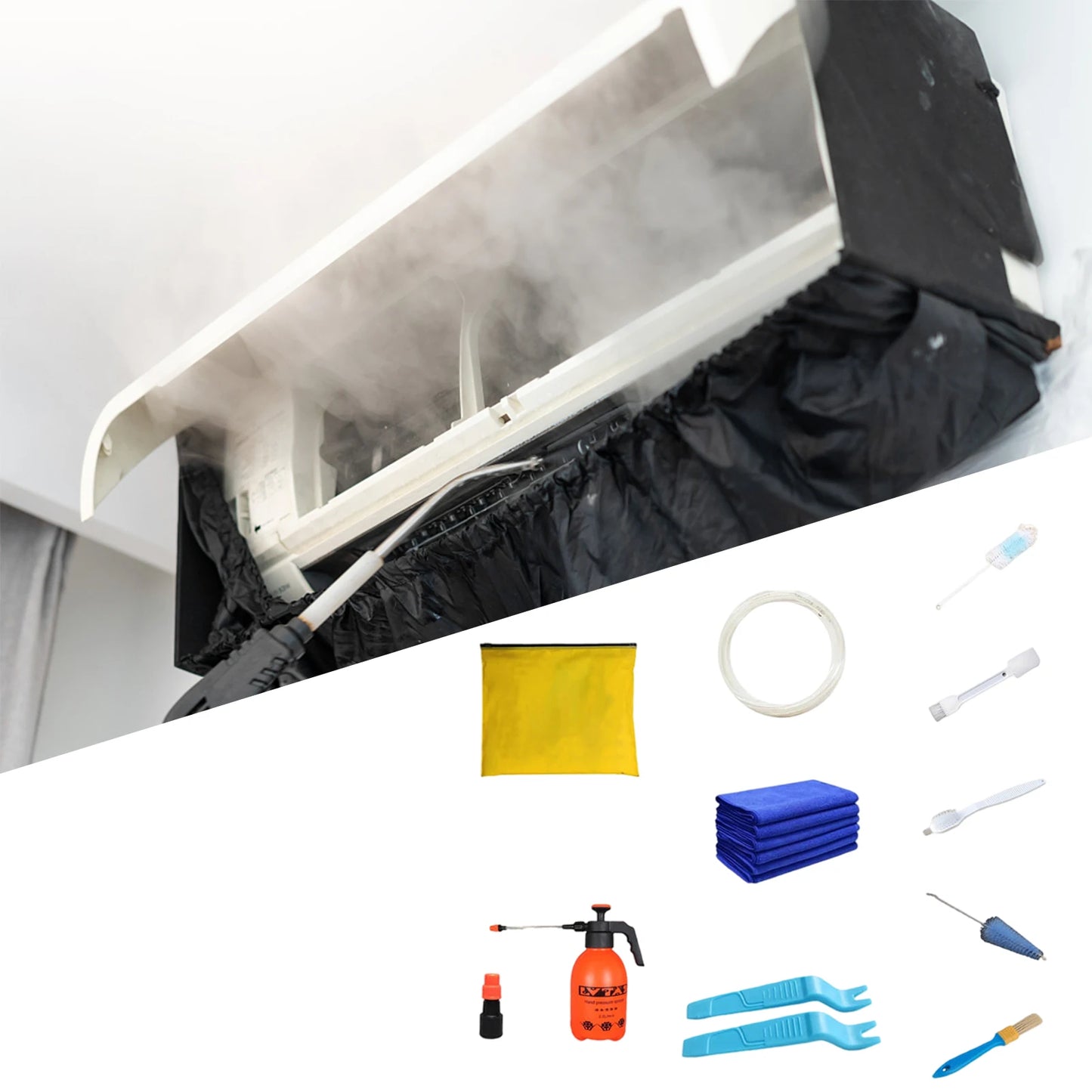 Air Conditioner Cleaning Cover Kit with Clean Tools