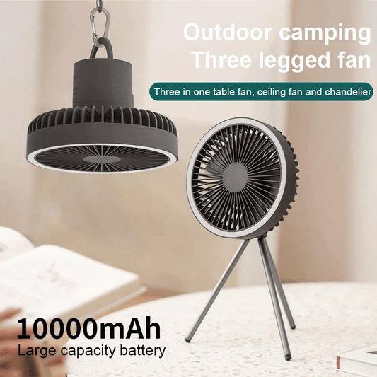 USB Outdoor Camping Ventilator LED Mini Ventilator Fan