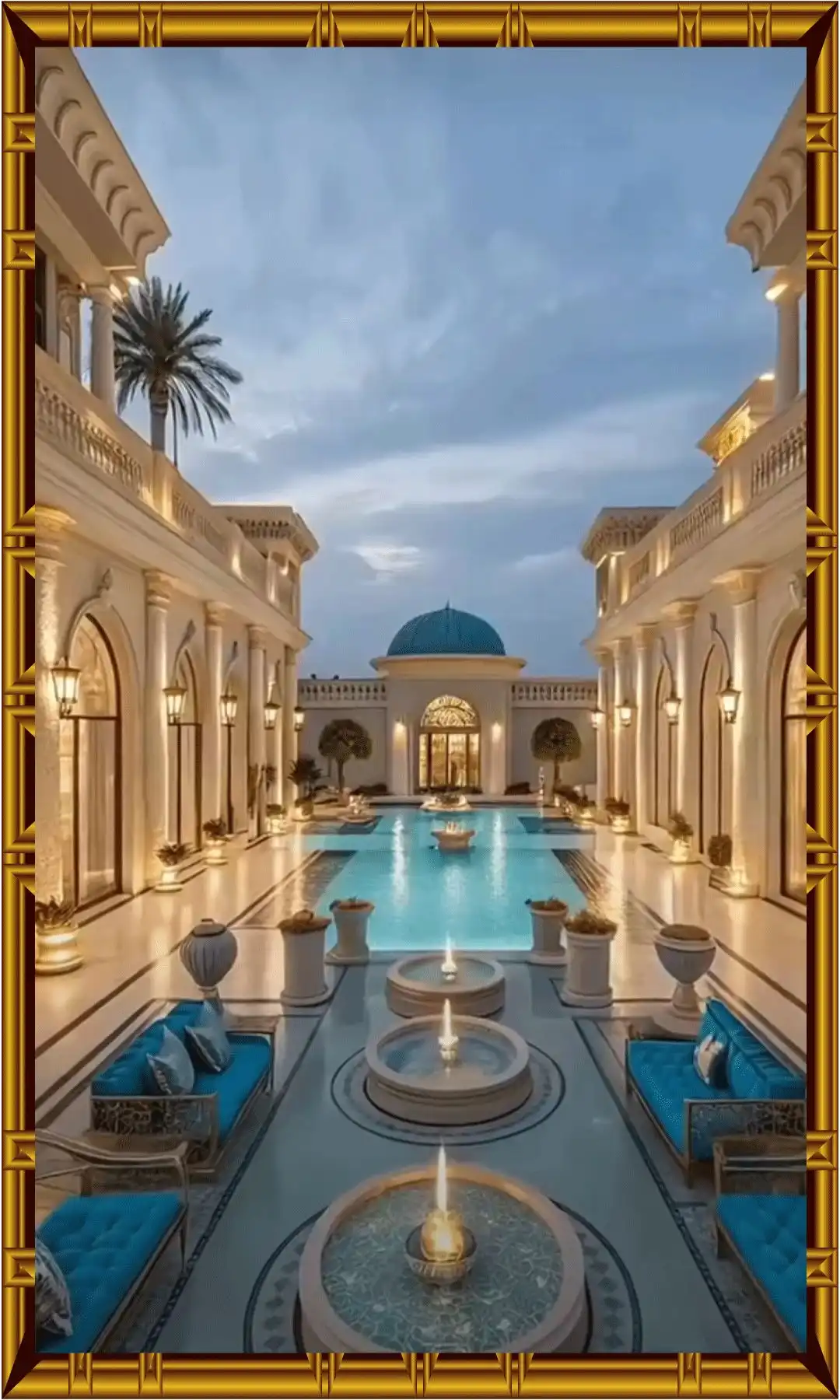 Classic home decor with traditional design and warm tones